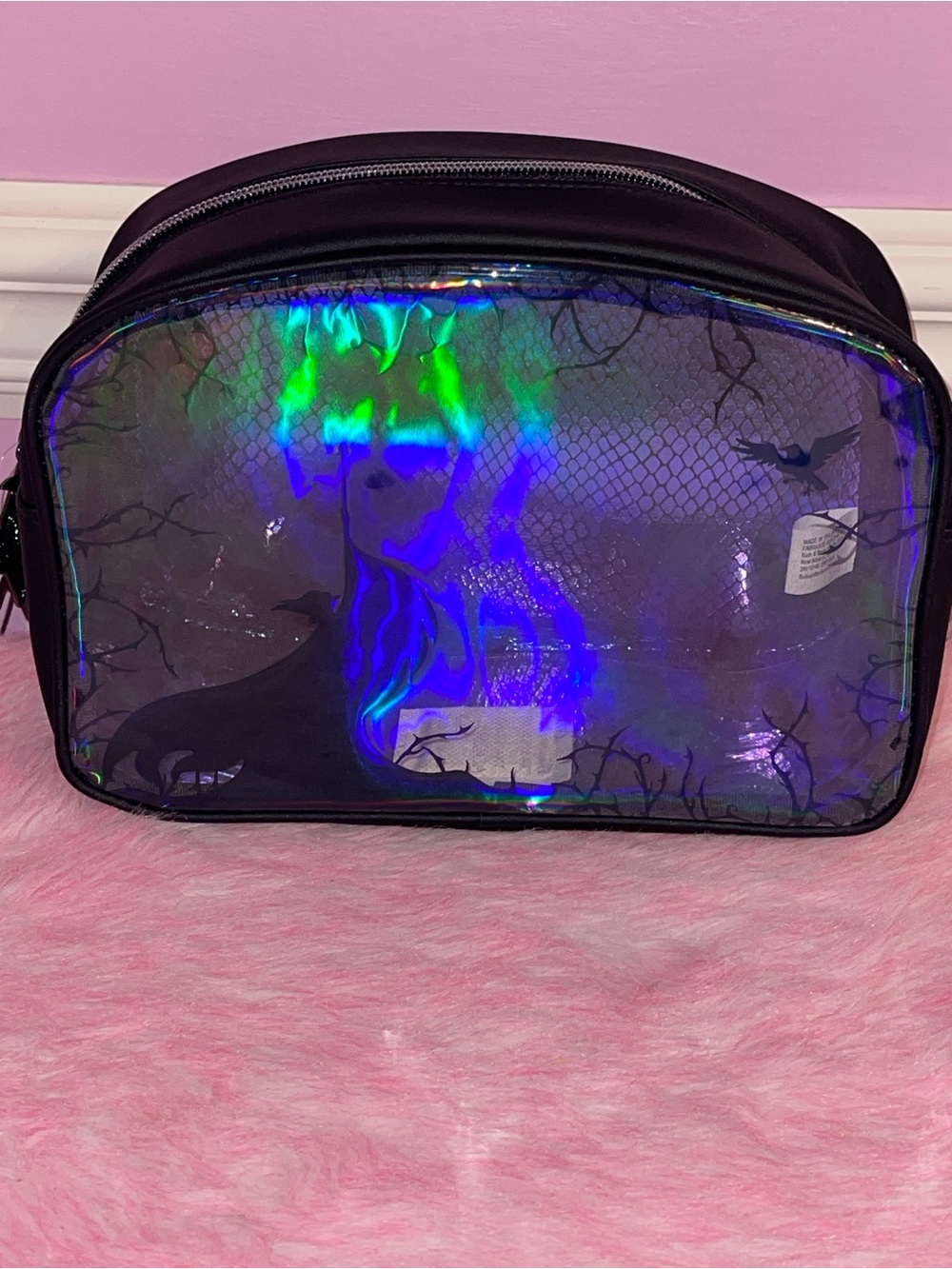 Bath and body works maleficent Disney makeup cosmetic bag case goth gothic